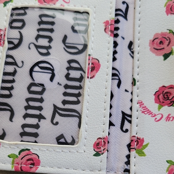 Juicy Couture Pink Rose Shabby Wallet Chic Card Holder - Picture 7 of 9